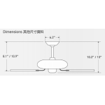 Hunter Fan Co Seville II 44" 天花吊扇 (亮銀色+楓木色)